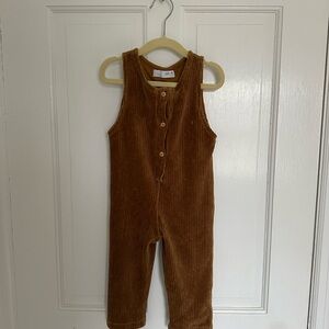 Zara Kids Brown Corduroy Overalls